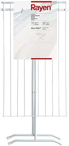 Rayen | Tendedero de acero | Superficie de tendido de 10 m | Tendedero plegable | Para interior y exterior | 90 x 53,5 x 82 cm