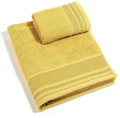 Caleffi 76367 Cotone Gim Asciugamano Ospite, Oro