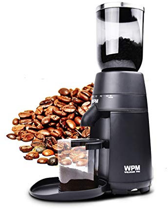 Hanchen Molinillo de Café Eléctrico 250g Molino de Café Profesional con Cuchilla Cónica de Acero Inoxidable Espesor Ajustable de 25 Niveles para Hogar Comercio