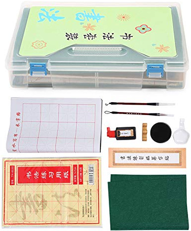 Kinesisk japansk magisk kalligrafi vattenskrivning tyg borste pennset, kinesisk kalligrafi övning vatten skriva tyg tyg