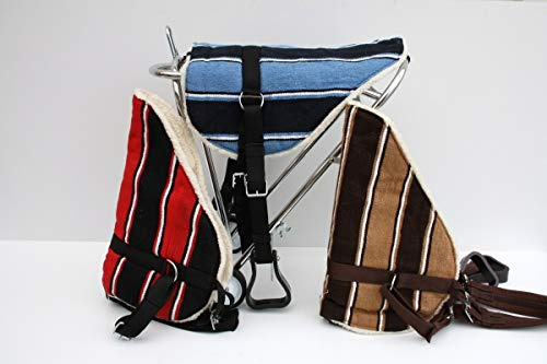 EquiSportsProducts Bareback Pad - Gemustert - Verschiedene Farbkombinationen (Royalblau/schwarz)