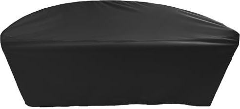 Premium Abdeckplane Sonneninsel Halbrund Ø B 160 x T 77,5 x H 90 cm Gartenmöbel Gartentisch Hülle Abdeckung Haube Schutzhülle Abdeckhaube 900 D, 500 g/m², 6.000 mm Wasserbeständigkeit Schwarz