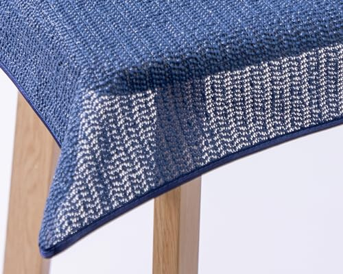 Weichschaum-Tischdecke mit Saum | Blau - Oval - 140x180cm | Schaumdecke | Klassik-Outdoor-Decke | Garten/Terrasse/Balkon | wetterfest | rutschfest
