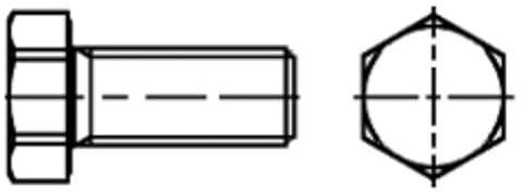 DIN 933 Sechskantschraube mit Gewinde bis Kopf, 10.9, verzinkt M16X80