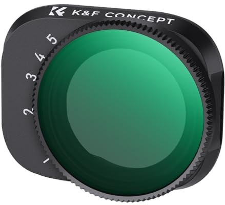 K&F Concept Variable ND2-ND32 Filter Compatible with DJI Mini 3 Pro/Mini 3, Waterproof Neutral Density Filters ND for Drone