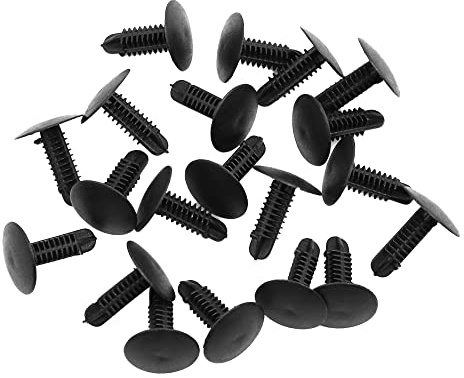 A ABSOPRO Plastica Rivetti 5mm Plastica Nero (Set di 20)