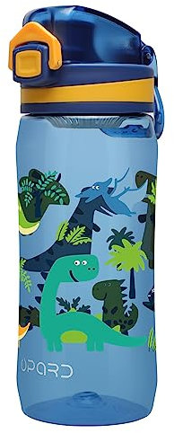 Opard 500ml Trinkflasche Kinder, Mit auslaufsicherem Flip-Top-Deckel, wiederverwendbarem BPA-freiem Tritan für Schule und Reisen