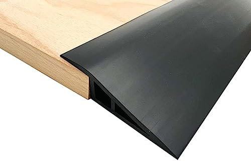 1M PVC Rubber Wheelchair Ramp Self Adhesive,Threshold Reducer,Door Floor Threshold Transition Strip,Butt Up Threshold-Moldings Trim for Doorways Carpet Floor Tile Edge Scooter(1cm,Black)