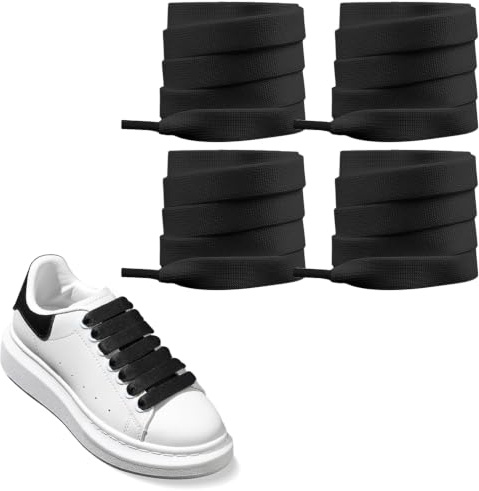 UamGlsob 2 paia di lacci per scarpe larghe 12mm per Alexander Mcqueen sneaker, laccio di ricambio spessi e grassi