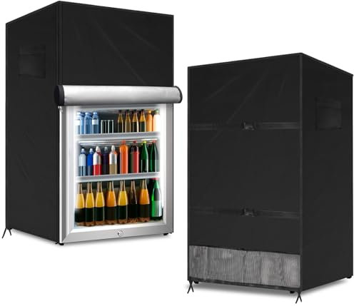 Coldairsoap Housse de réfrigérateur d'extérieur anti-poussière pour protéger les congélateurs verticaux/réfrigérateurs à boissons, housse compacte de 0,9 m³ pour congélateur