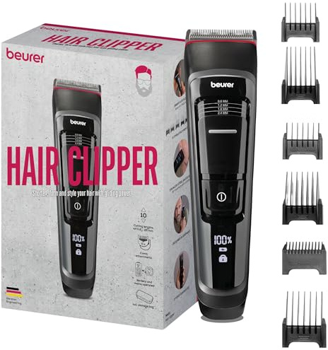 Beurer MN5X Haarschneidemaschine, Haarschneider Herren mit Akku