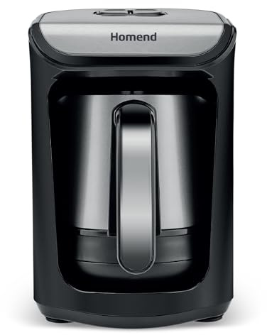 Homend Pottoman 1884 UK Automatic Smart Stainless Steel Talking Coffee Maker - 5 Cup Capacity for Turkish Coffee, Milk Coffee, and Hot Chocolate