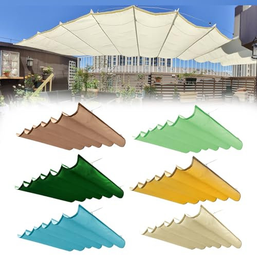 Sonnensegel Mehrfarbige Einziehbare Gartenpergolaüberdachung, Wasserdichtes Wellensonnensegel für Die Pergola Im Freien, Anpassbare Sonnenschutzabdeckung ( Color : W x L , Size : 1x3.5m(3.3'x11.5') )