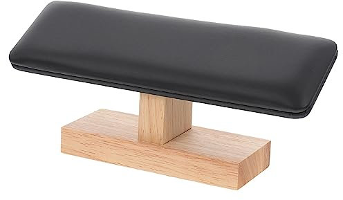 DEARMAMY Holz Armbandständer Display Schmuckstand Armband Organizer Mit Leder Für Uhrenhalter Aufbewahrungsregal Stabiles Rack Für Armbänder Und Schmuck