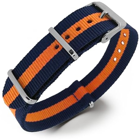 Natos.com - NATO Uhrenarmband, Militär Nylon Strap, Uhrenarmbänder Herren und Damen, Edelstahlschnalle, 18mm 19mm 20mm 22mm