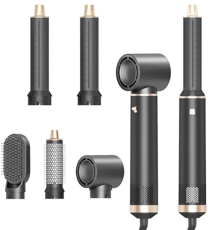 Dryhsip Warmluftbürste, 5 in 1 Hairstyler, Föhnbürste mit haartrockner für Frauen, Airstyler mit Föhn, Glätten,Lockenstab Automatisch, Haarglätter, Rundbürstenföhn, Ionen Air Styler,Eurostecker