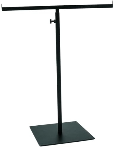 Selyse Geldbörse Display Ständer T-förmig Metall Verstellbar Handtaschen Rack mit Doppelhaken für Halskette Organizer – Ideal für Zuhause und Geschäft – Schwarz