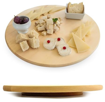 Lazy Susan - Tocadiscos para mesa de comedor | Mesa giratoria grande de 35 cm para servir alimentos | Mesa giratoria de alimentos para interiores y exteriores | Bandeja redonda para centro de mesa