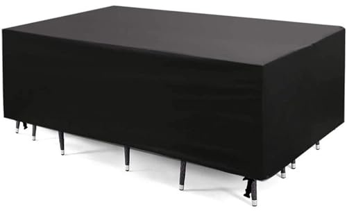 ZUROJ Abdeckung für Gartenmöbel 250x50x20cm Gartenmöbel Abdeckung Schutzhülle Sitzgarnituren Gartentische und Möbelsets Wasserdicht Winddicht 420D Oxford