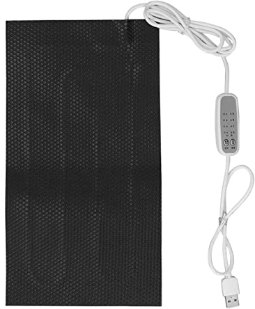 Elektrisches USB-Heizkissen, DC 5 V, 20–40 °C, 4-Gang-Einstell-Heizelement für Kleidung, Haustier-Reptilienwärmer (20x25cm)