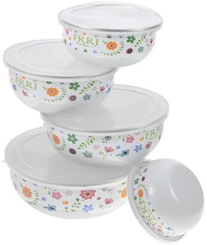 Cabilock Cuencos Esmaltados Fruteros Tapa Ensaladeras Para Hogar Uso Para Alimentos Frescos Fácil De Limpiar