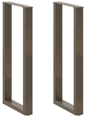 vidaXL Bartischbeine U-Form 2 STK. Naturstahl 40x(100-101) cm Stahl