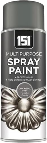 MIXEL G-U-N Metal Grey Spray Paint, Quick-Drying Formula, Perfect for Home Improvement, Automotive, Industrial, DIY Projects, Indoor And Outdoor Use, 400ml, (1 Pcs)