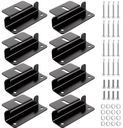 ZOFUN 16 Stück Solarmodul Z-Halter mit Muttern/Schrauben, Solarpanel Montagehalterung für Wohnmobil, Boot, Caravan, Z-halterung für Solarmodul (Schwarze)