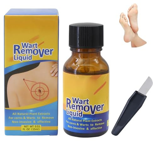 Corn Remover con Coltelli da Pedicure Verruche Rimozione Wart Remover Rimuovi Calli Piedi Rimozione Verruca Trattamento di Rimozione di Verruche Rimozione Topica di Calli o Verruche Plantari 15ML