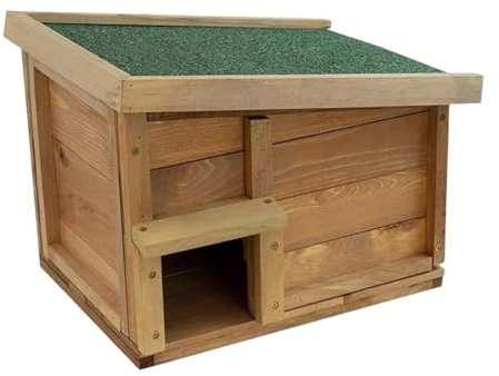 Fenteer Refugio de Madera para Animales Pequeños, Casa para Hámster Y Erizos
