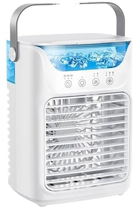 tundra freeze Portable Air Cooler with 3 Speeds, 700ml Portable AC with 3 Wind Speeds for Room, Bedroom(White1 item)