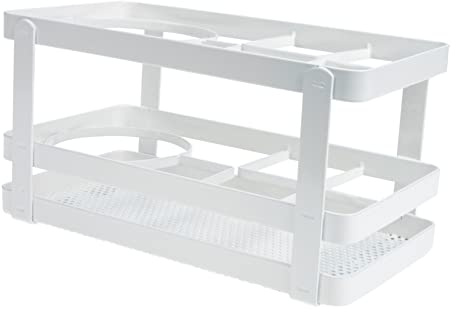 Healvian Porta Asciugacapelli Da Tavolo 3 Contenitori in Acciaio Resistente Al Calore, Organizzatore Per Asciugacapelli e Strumenti Per Chioma, Per Bagno e Spazi Toelettatura