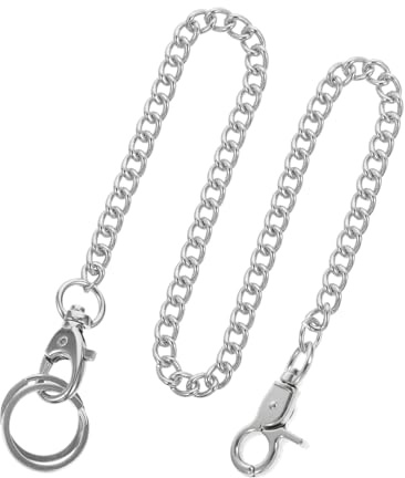 HANABASS Galvanisierte Taschenuhr Hängekette aus Edelstahl Silber | Taschenuhr Kette Gold, Kleiderkette für Jeans und Mantel, Leicht, Hautfreundlich und Tragbar