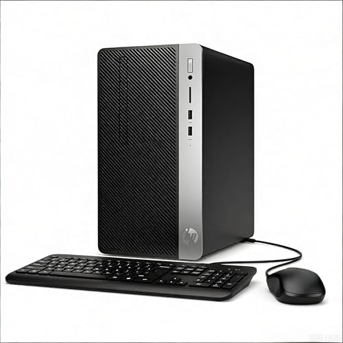 HP EliteDesk 800 G3 MT Ordinateur de bureau Intel Core i5-7600, RAM 16 Go, SSD 512 Go, WiFi, Bluetooth, clavier QWERTY américain, Windows 11 Pro (reconditionné)