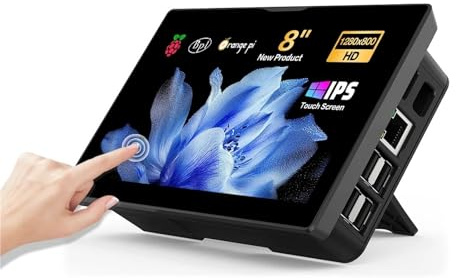 8 inch Monitor LCD Dispaly 1280x800 Touch Screen USB for DIY Built in Fans Speaker(UK Plug)