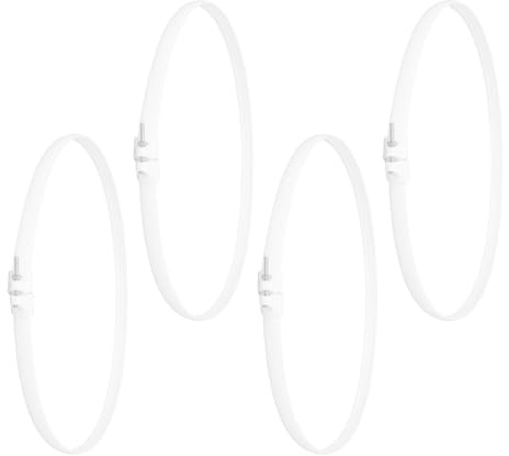 SHINEOFI 4pcs Fan Safety Grill Retainer Ring Thickened Binding Hoop for 43cm/17 Inch Electric Fan Net Cover Iron and Asb Material Locking Replacement Parts
