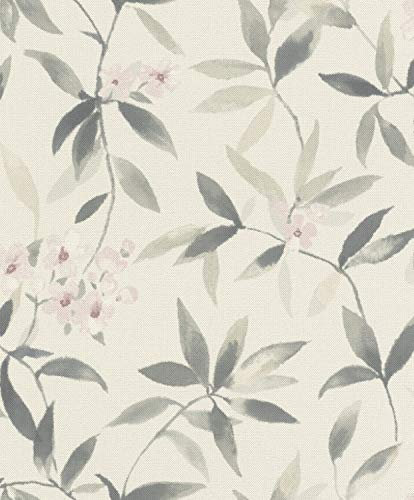 Rasch Tapeten Vliestapete (Natürlich) creme 10, 05 M x 0, 53 M Poetry 424904