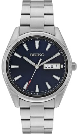 Seiko Herren-Uhr Quarz Edelstahl mit Edelstahlband SUR341P1