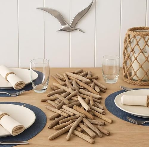 90 STK Treibholz Treibhölzer 6-16cm lang Bastelholz Driftwood maritim Dekoration Schwemmholz Strandholz Maritime Deko Strandhochzeit Deko