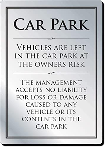Hinweisschild für Parkplatz, A4-297 x 210 mm, silberfarben