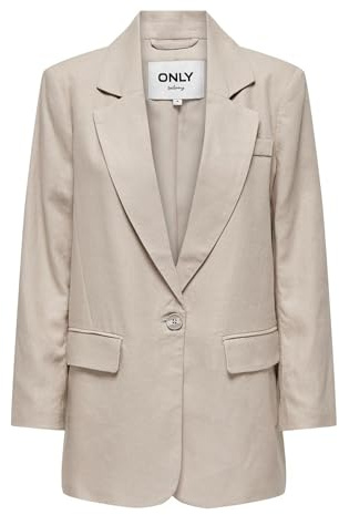 Only Ontaro-Lana L/S OVS Linen Noos - Blazer para Mujer (Talla M), Color marrón