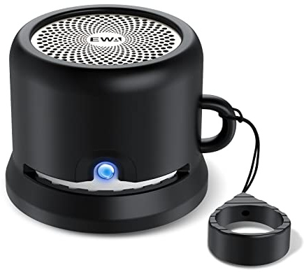 Ewa │ Custodia magnetica in silicone per mini altoparlante Bluetooth A106 Pro, con cordino, forte magnete incorporato, si attacca sulle superfici metalliche, compatibile con iPhone 12/13 (nero)