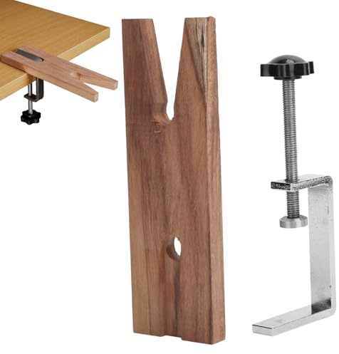 Abrazadera de Pasador para Joyeros, Abrazadera de Banco para Joyeros de Madera, Banco de Trabajo para Joyeros con Ranura en V, Herramientas de Procesamiento para Joyería