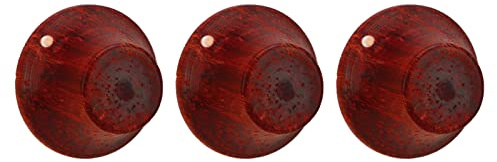 3 Pcs Electric Guitar Knob, 3 COLORS, Eco Friendly Wood Guitar Volume Control Knob Replacement (Redwood