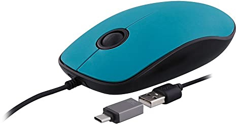 T'nB Sunset - Souris Filaire USB-A et USB-C - Bleu