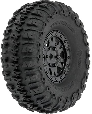 Pro-Line 1/24 Trencher F/R 1.0 Inch Tires Mounted 7 mm Black Impulse (4): SCX24