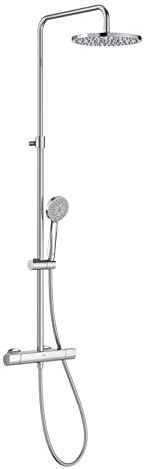 Roca A5A9A2EC00 - Columna de ducha termostática Even-T ROUND, Version Nueva, Cromado, Version nueva