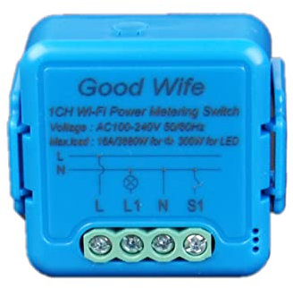 Good Wife Interruttore WiFi Switch con misurazione del consumo energetico, mini modulo 16A/3500w, compatibile Alexa/Google Home, telecomando Smart Life Tuya App,100v/220v (1)