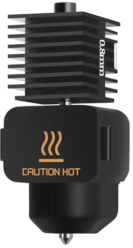 UniTak3D A1/A1 Mini Hotend 0.8mm Hardened Steel Nozzle+Chrome Plated Brass Heating Block with Silicone Sock Integrated Structure ONLY Compatible with Bambu Lab A1/A1 Mini 3D Printer