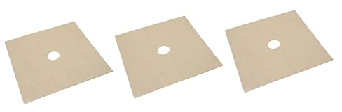 UKCOCO Lot De 3 Feuilles De Antiadhésives Beiges pour Four Plaque De Cuisson À Gaz Réutilisables 4 Pièces X 3